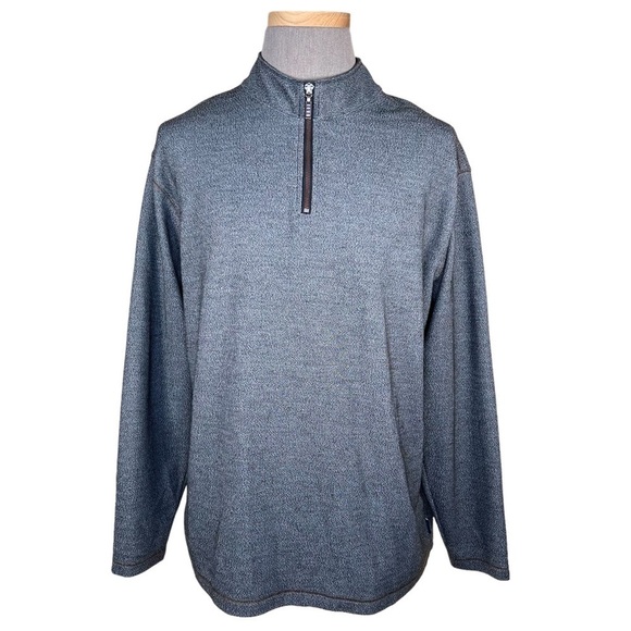 ROWM 1/4 Zip Charcoal Pullover With Copper Colored Stitching. XXL EUC - Picture 12 of 13